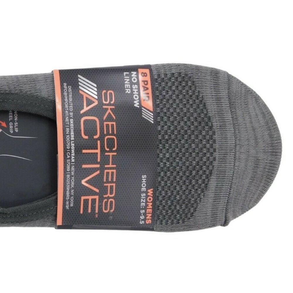 skechers Womens Invisible No Show Liners Socks 8 p - Picture 8 of 12